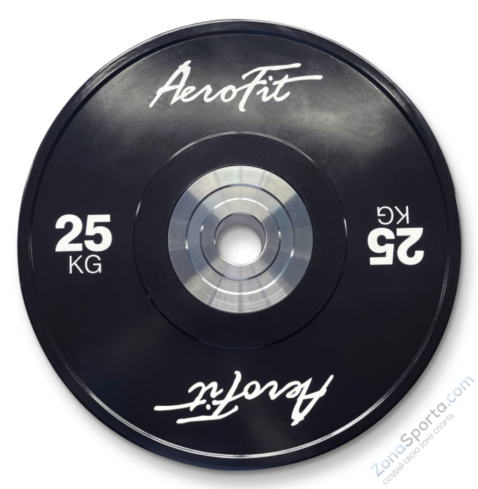 Бамперные диски для кроссфита, черные 25 кг AeroFIT AFBD