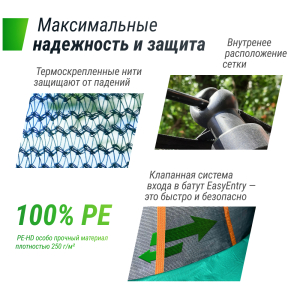 Батут Unix Line Supreme Basic 16 ft (green)