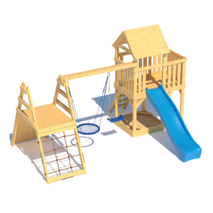 Детская площадка CustWood Scout S8 с деревянной крышей