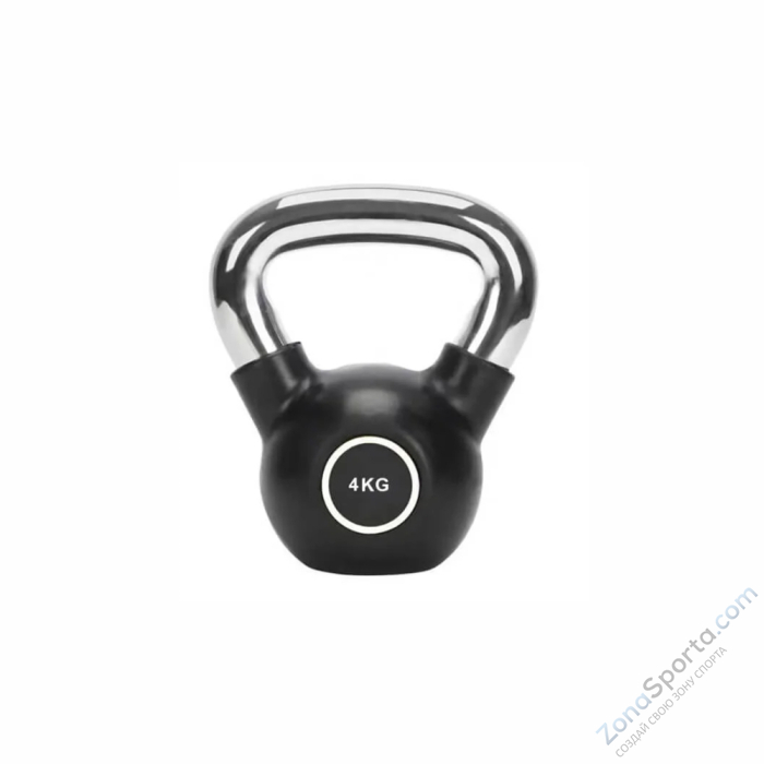 Гиря обрезиненная с хромированной рукояткой 4 кг UltraGym UG-AS1009