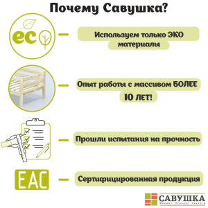 Кровать детская двухъярусная Савушка-01 80х160 зеленая