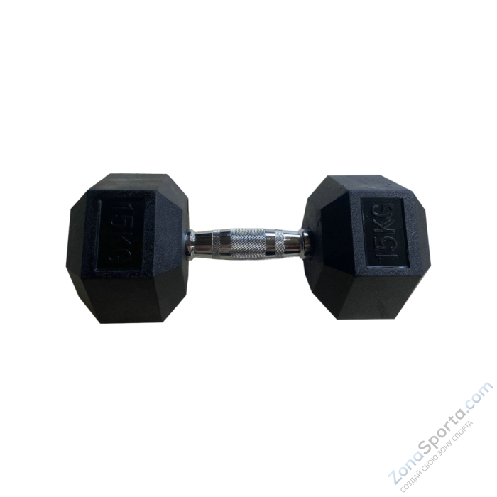 Обрезиненная гексагональная гантель INEX Hex Dumbbell 7,5 кг